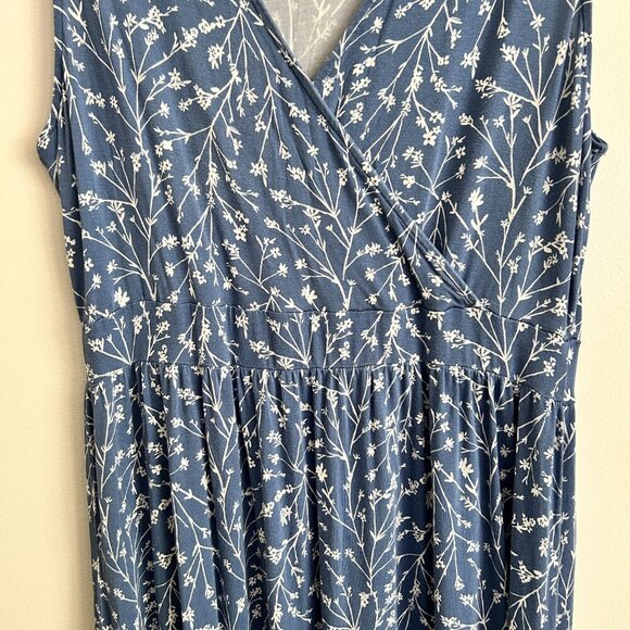 41 Hawthorn Dress Women's Large Blue Floral Adelina Maxi Coastal Cottage Prairie - Picture 6 of 6